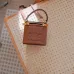 14Celine Smooth Calfskin Cuir Triomphe Mini Vanity Case Tan #A49273
