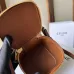 3Celine Smooth Calfskin Cuir Triomphe Mini Vanity Case Tan #A49273