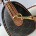 6Celine Triomphe Canvas Calfskin Small Boston Bag #A49297