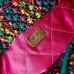 11CHANEL Calfskin Macrame Mini Chanel 22 Black Light Brown #A49182
