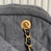 4Chanel Maxi Bowling Bag Light Grey Washed Denim Antique Gold Hardware #A49217