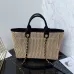 5Chanel Natural Raffia Small Deauville Tote size:34cm #A54036