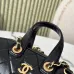 5Chanel Small bowling bag, Patent crumpled calfskin size:17×21×3cm #A53908
