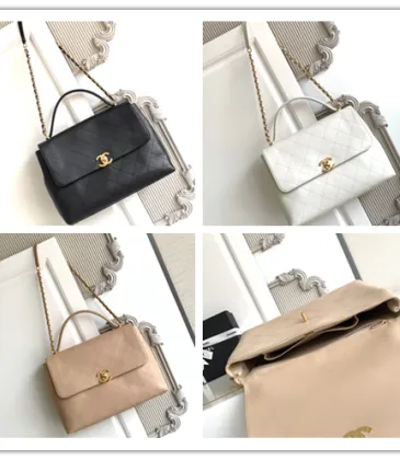 Chanel cc 25S Vintage Flap Bag Maxi flap bag with top handle #A53498