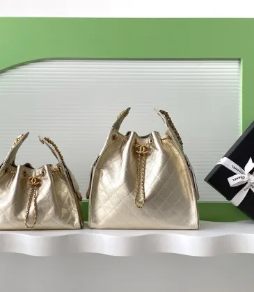 CHANEL Drawstring Leather Exterior Bags #A53501
