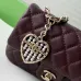 7Chanel Mini Flap Bag: Quilted Leather, Heart Charm &amp; CC Logo, Timeless Elegance size:12×8×cm #A54206