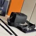 18Dior Black Leather Crossbody Messenger Saddle Bag Lingot  size:22×10×12cm #A54110