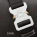 10Dior Black Leather Crossbody Messenger Saddle Bag Lingot  size:22×10×12cm #A54110