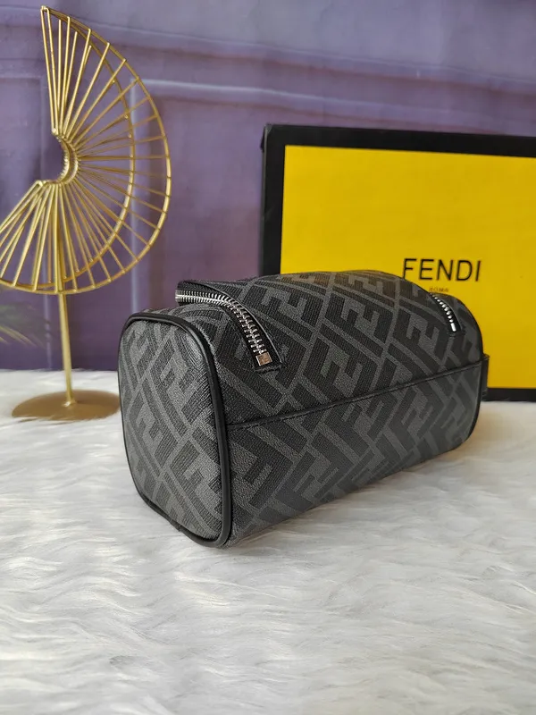 Buy Cheap Fendi Cylinder cosmetic bag with handle and double zipper bag  #999937012 from