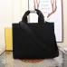 4Fendi Tote: Textured Canvas, Gold Logo &amp; Greek Key, Epitomizing Timeless Luxury size:35×17×31cm #A54202
