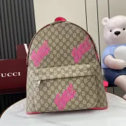 Gucci Medium backpack with print in black soft leather size:36×41×18cm #A53379