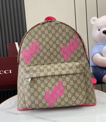 Gucci Medium backpack with print in black soft leather size:36×41×18cm #A53379