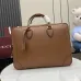 6Gucci GG Emblem medium briefcase in brown leather size:40×30×6cm #A53378