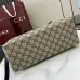 10Gucci GG Emblem medium tote bag in beige and dark brown fabric  #A51001