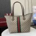 3Gucci Ophidia large tote bag in beige and brown GG fabric size:31×28.5×20cm #A53380
