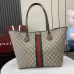 1Gucci Ophidia large tote bag in beige and brown GG fabric size:31×28.5×20cm #A53380