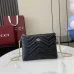 8Gucci GG Marmont pochette with chain in Rosso Ancora red/black leather size:21×15×3.5cm #A53747