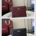 1Gucci GG Marmont pochette with chain in Rosso Ancora red/black leather size:21×15×3.5cm #A53747