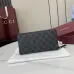3Gucci GG Emblem zip around wallet in black fabric size:19×10×2.5cm #A53536