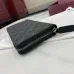 4Gucci GG Emblem zip around wallet in black fabric size:19×10×2.5cm #A53536