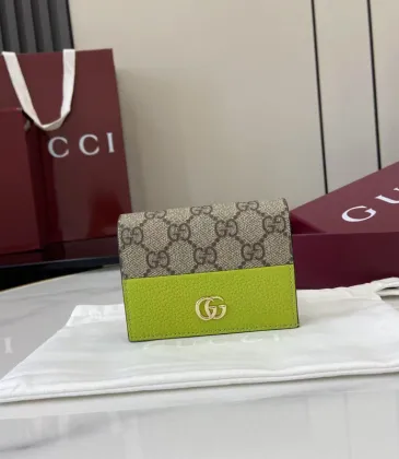 Gucci Wallet Bi-color GG Marmont small wallet in beige size:11×8×3cm #A54117