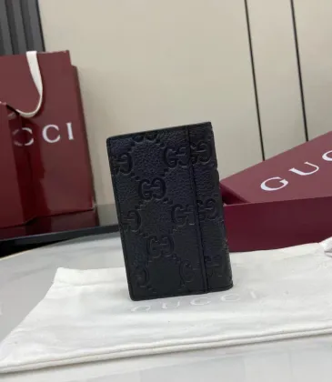 Gucci  wallet in black fabric size:12×7.5cm #A53538