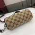 3Gucci canvas mini cylinder bag in beige and brown GG canvas size:17.5×8×cm #A53541