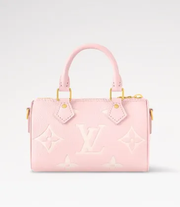 Louis Vuitton Nano Speedy Monogram Empreinte Leather Handbag #A49416