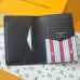 4LOUIS VUITTON LV SHW Coin Card Case Chip version White/Blue #A53518