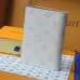 12LOUIS VUITTON passport Case Chip version White/Blue #A53522