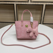 New handbag MCM  good quality mini pink Lovely bag  #A22916