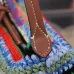 12MIUMIU Logo crochet shoulder bag in multicoloured size:25.5×14×10cm #A53542