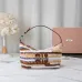 15MIUMIU Logo crochet shoulder bag in multicoloured size:25.5×14×10cm #A53542