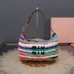 6MIUMIU Logo crochet shoulder bag in multicoloured size:25.5×14×10cm #A53542
