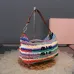 7MIUMIU Logo crochet shoulder bag in multicoloured size:25.5×14×10cm #A53542
