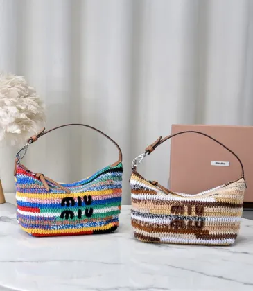 MIUMIU Logo crochet shoulder bag in multicoloured size:25.5×14×10cm #A53542