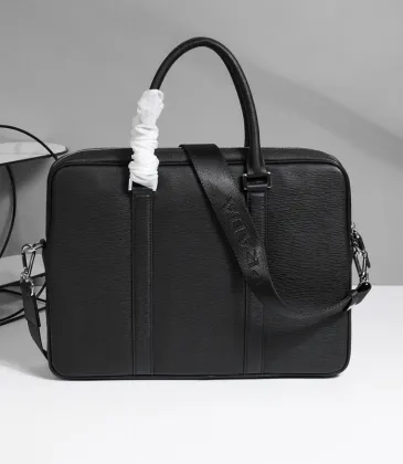 Prada Hammered leather satchel - Black - Men size:38×29×6cm #A53544