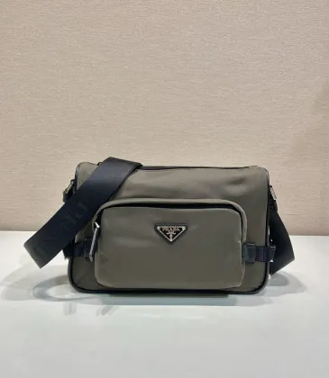 Coffee Prada Brique Saffiano leather bag size:28×17.5×10cm #A53543