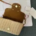14Valentino Loco VLOGO Flap Straw Shoulder Bag size:21×10×6cm #A53898