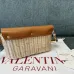 15Valentino Loco VLOGO Flap Straw Shoulder Bag size:21×10×6cm #A53898