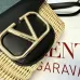 8Valentino Loco VLOGO Flap Straw Shoulder Bag size:21×10×6cm #A53898