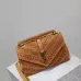 17YSL Saint Laurent College Medium Studded Suede Crossbody size:24×17×6cm #A53740
