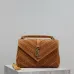 20YSL Saint Laurent College Medium Studded Suede Crossbody size:24×17×6cm #A53740