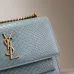 3YSL Sunset Crossbody Bag Crocodile Embossed Leather size:22×8×6cm #A53694