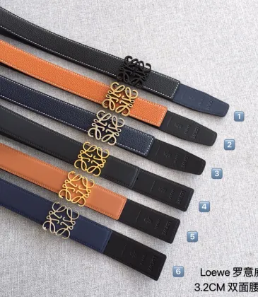 Loewe Leather Belts Luxury Design Fashion Original leather Genuine packaging width:3.2cm #A54000