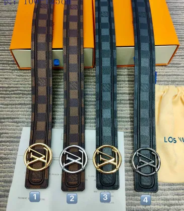 Louis Vuitton AAA+ Leather Belts W4cm #9129997