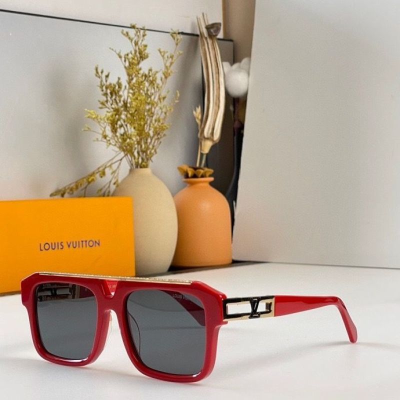 red louis vuitton glasses