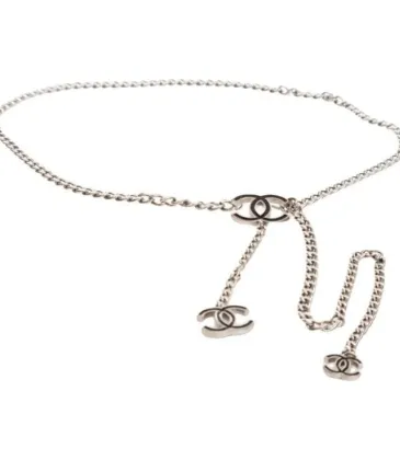 Chanel Silver Tone Enamel CC Charm Chain Belt #A54167
