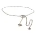 1Chanel Silver Tone Enamel CC Charm Chain Belt #A54167