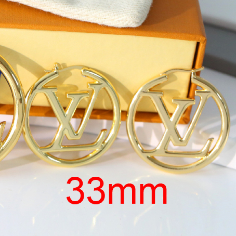 Buy Cheap Louis Vuitton Louise Hoop Earrings 33mm/43mm #999931358 from